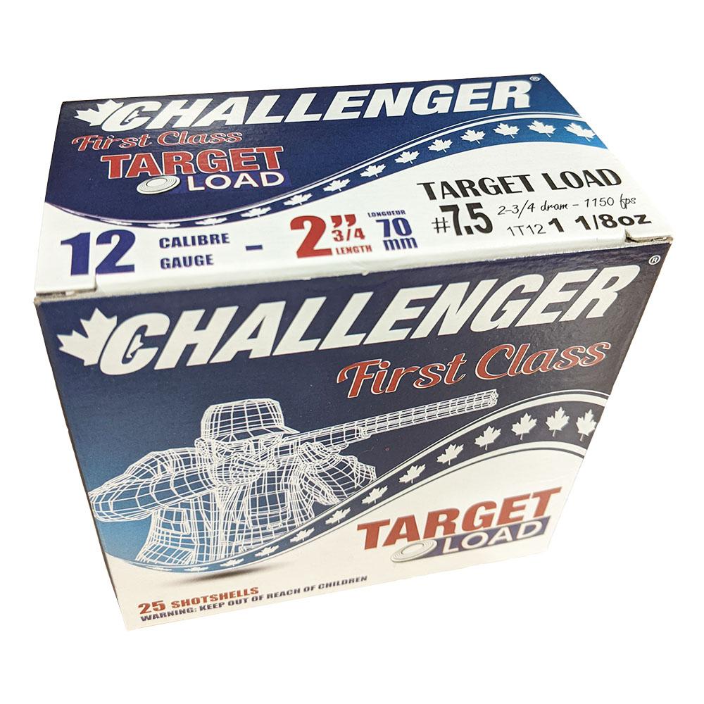  Challenger Target Load Shells 12 Gauge 2 3/4dr.1 1/8oz.# 7.5 - 25 Rounds