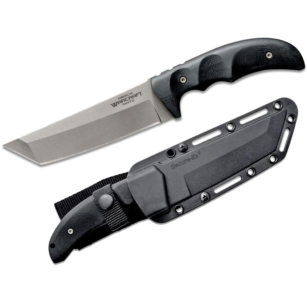 Cold Steel Large Warcraft Fixed Blade Knife Black G10 Handle