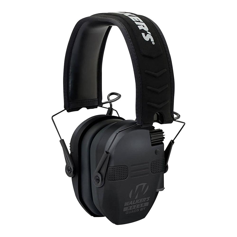  Walker's Razor Slim Quad Electronic Earmuffs With Bluetooth (Nrr 23db) Black