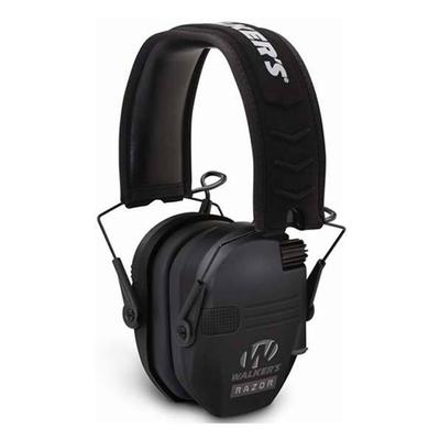 Walker's Game Ear Razor Series Adult Electronic Folding Earmuffs Matte Black