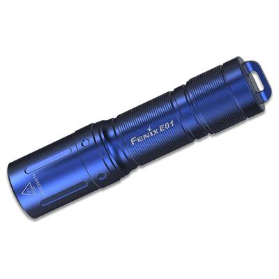 Fenix E01 V2.0 LED Keychain Flashlight, 100 Max Lumens, Blue