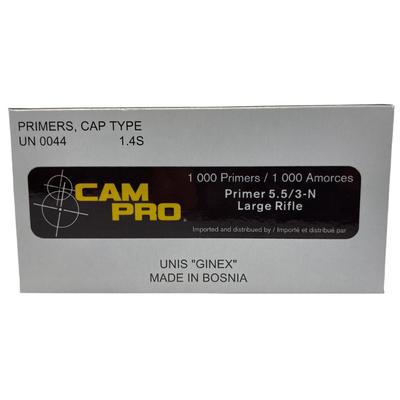 Ginex 5.5/3-P3 Large Rifle Primers - 1000 Primers