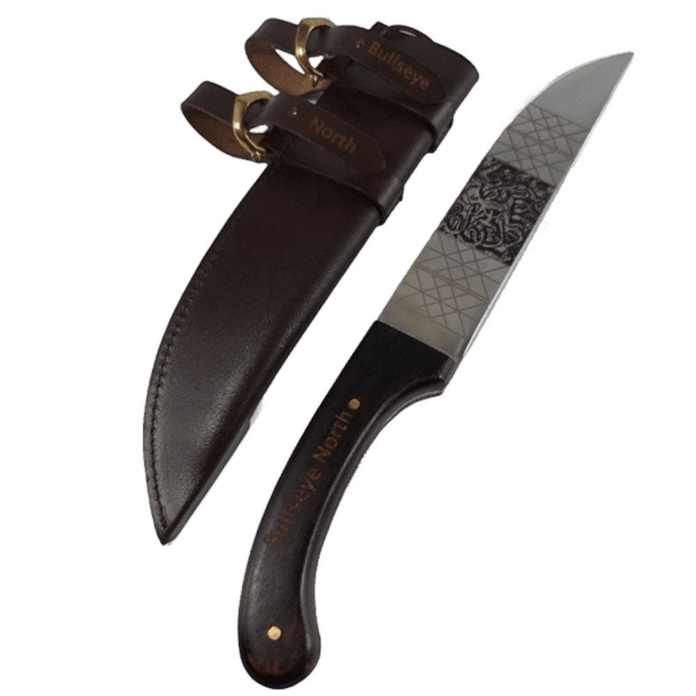  Cold Steel Custom Bullseye Etched Woodsman's Sax (Seax) Fixed Blade Knife 11 