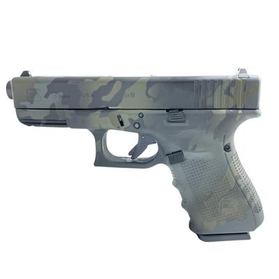 Glock 19 Gen4 Semi-Auto Pistol Custom Black Camo Finish 9mm