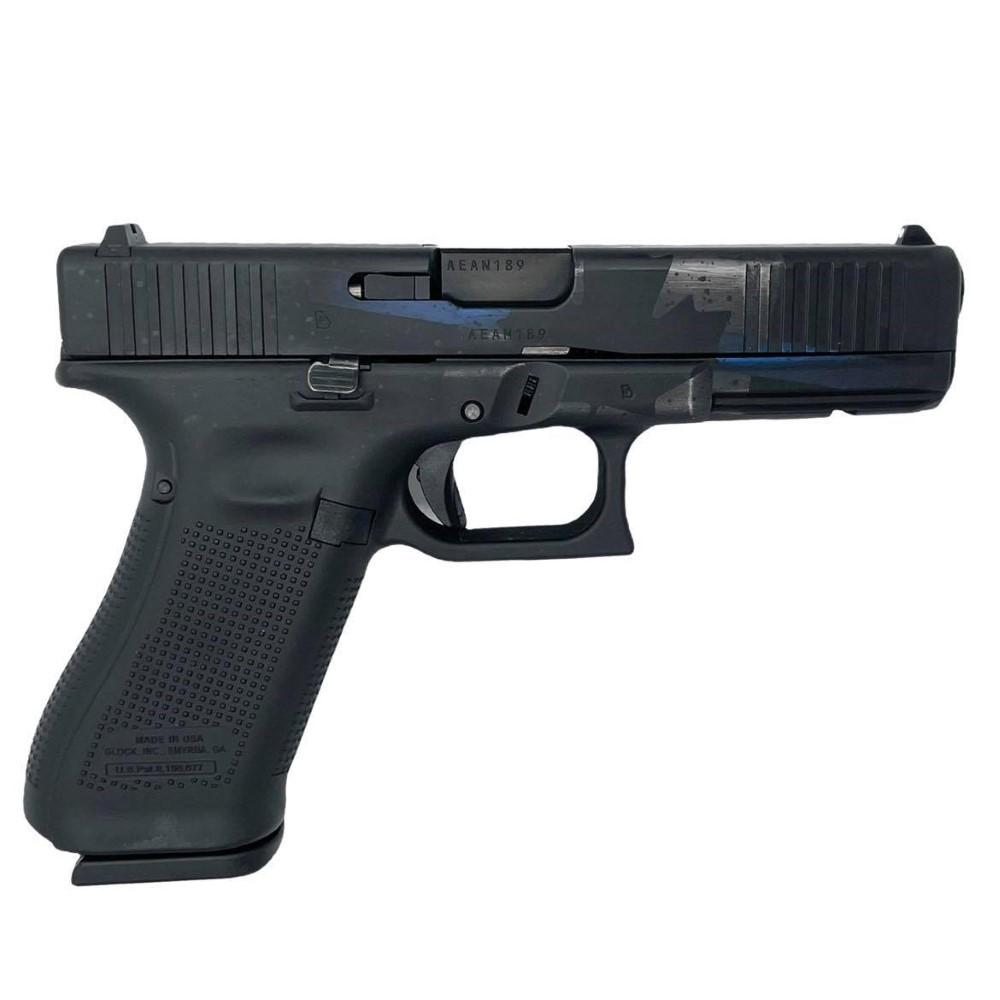  Glock 17 Gen5 Semi- Auto Pistol Custom Thin Blue Line Finish 9mm