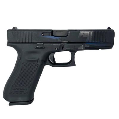 Glock 17 Gen5 Semi-Auto Pistol Custom Thin Blue Line Finish 9mm