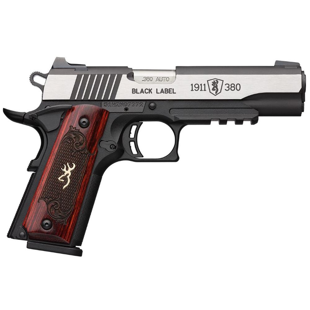 Browning 1911- 380 Black Label Medallion Pro 380 Acp Pistol Rosewood Colored Laminate