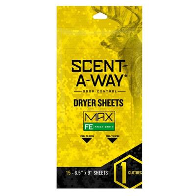 Hunters Specialties Scent-A-Way Max Fresh Earth Dryer Sheets 15 Pack
