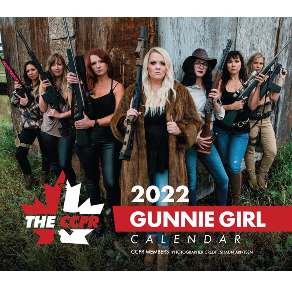 Bullseye North 2022 CCFR Gunnie Girl Calendar, includes raffle ticket.