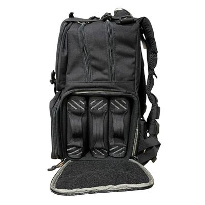 GPS Tactical Range Backpack, Holds 3 Handguns, Black