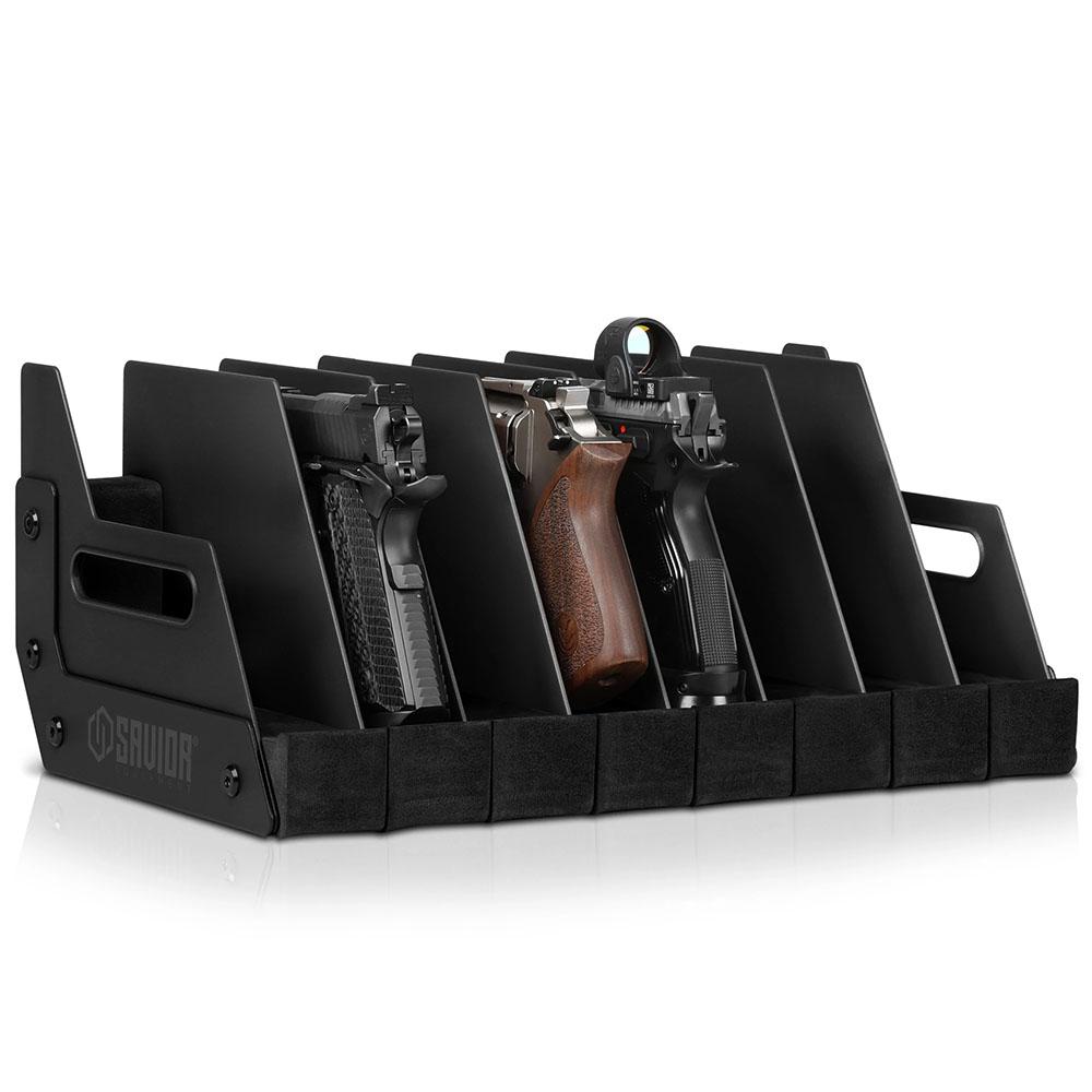  Savior Equipment 8- Slot Pistol Rack Black