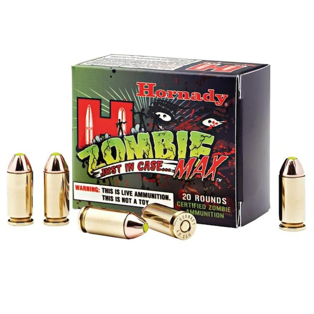 Bullseye North | Hornady Zombie Max Ammo 40 S&W 165gr Z-Max - Case, 300 ...