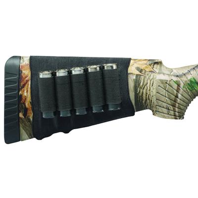 Hunters Specialties Buttstock Shell Holder for Shotgun, Black Elastic