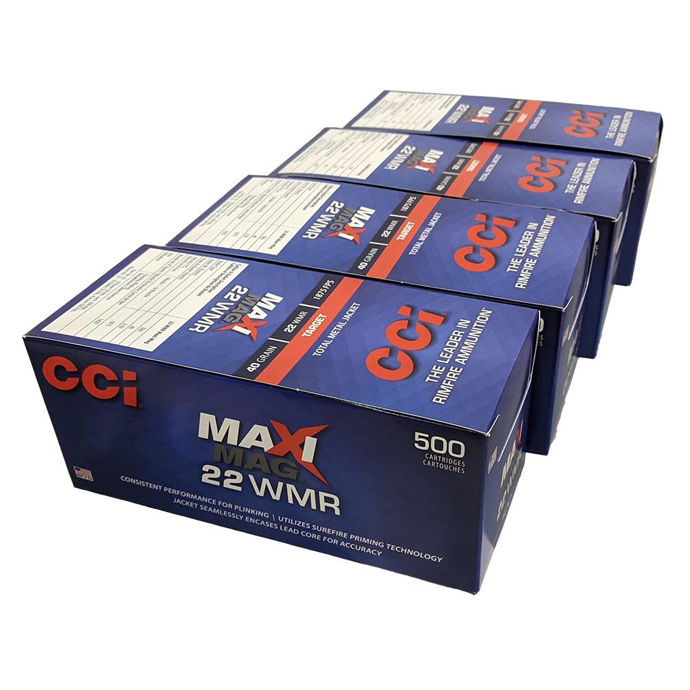  Cci Maxi- Mag .22wmr 40gr Fmj Case Of 4 Bricks - 2000rd