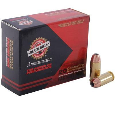 Black Hills Ammo 40 S&W 180 Grain, 20 Rnds, Jacketed Hollow Point