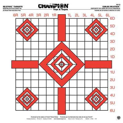 Champion Re-Stick Updated Redfield Sight-In Target 16