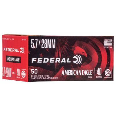 Federal American Eagle 5.7x28mm 40gr FMJ, Box of 50