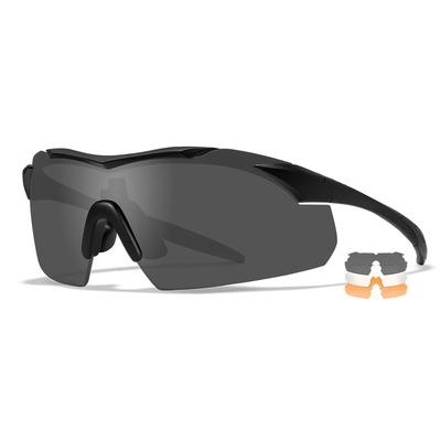 Wiley X Eyewear Vapor Grey/Clear/Rust Lenses Black Frame 3552