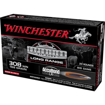 Winchester Expedition Big Game Long Range .308 Win 168gr Accubond, Box Of 20