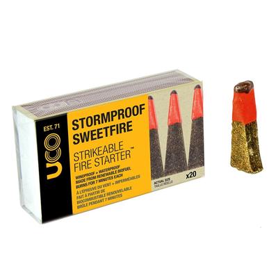 UCO Stormproof Sweetfire Strikeable Fire Starter, 20 Pack