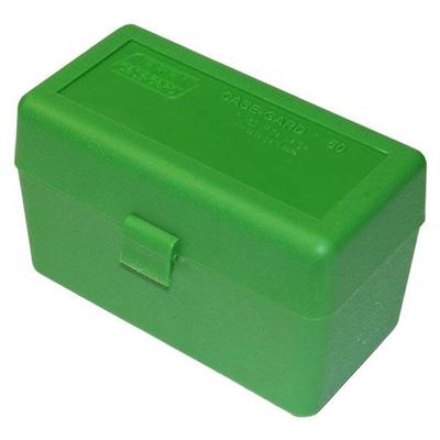 MTM Case-Gard R-50 Series Rifle Flip Top Ammo Boxes, .223/243/500 S&W, 50 Rounds, Swift Green