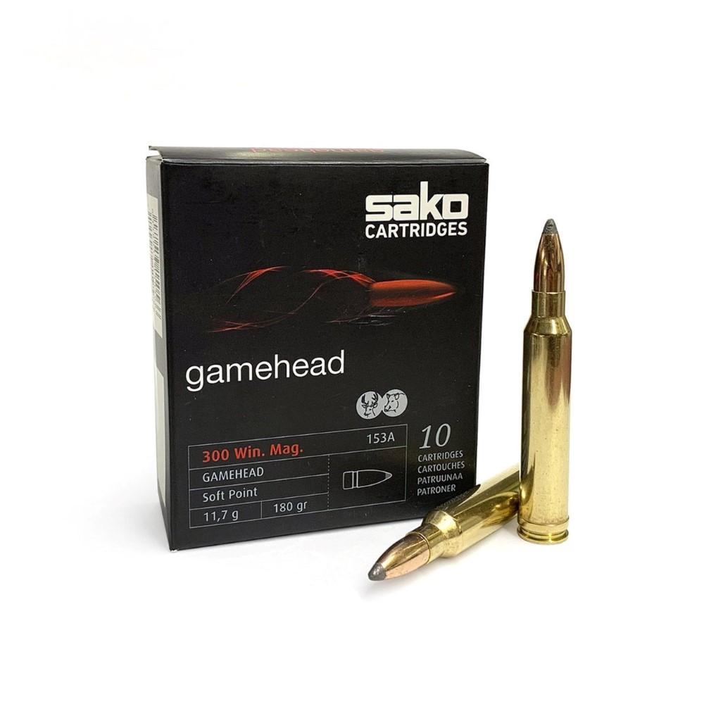  Sako Gamehead Ammo 300 Win Mag 180gr Soft Point, Box Of 10