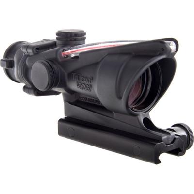 Trijicon 4x32 ACOG Dual-Illuminated Rifle Scope, Matte Black, Red Crosshair Reticle, Thumbscrew Mount, Tritium / Fiber Optics Illuminated