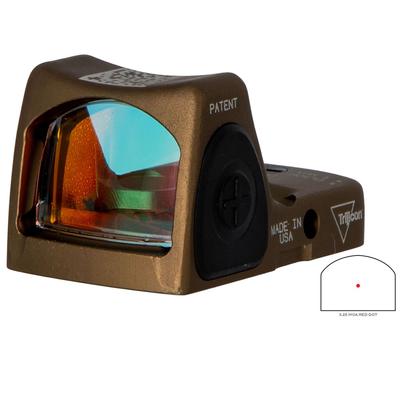 Trijicon RMR HRS Type 2 Reflex Red Dot Sight Adjustable LED 3.25 MOA Red Dot Hard Anodized Coyote Brown