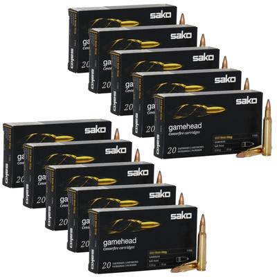 Sako Ammo 223 Rem Gamehead JSP, 50 Grain - Case of 200