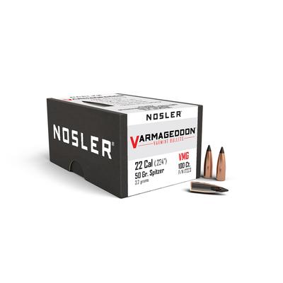 Nosler Varmageddon 22 Caliber 50gr Bullets, Box Of 100