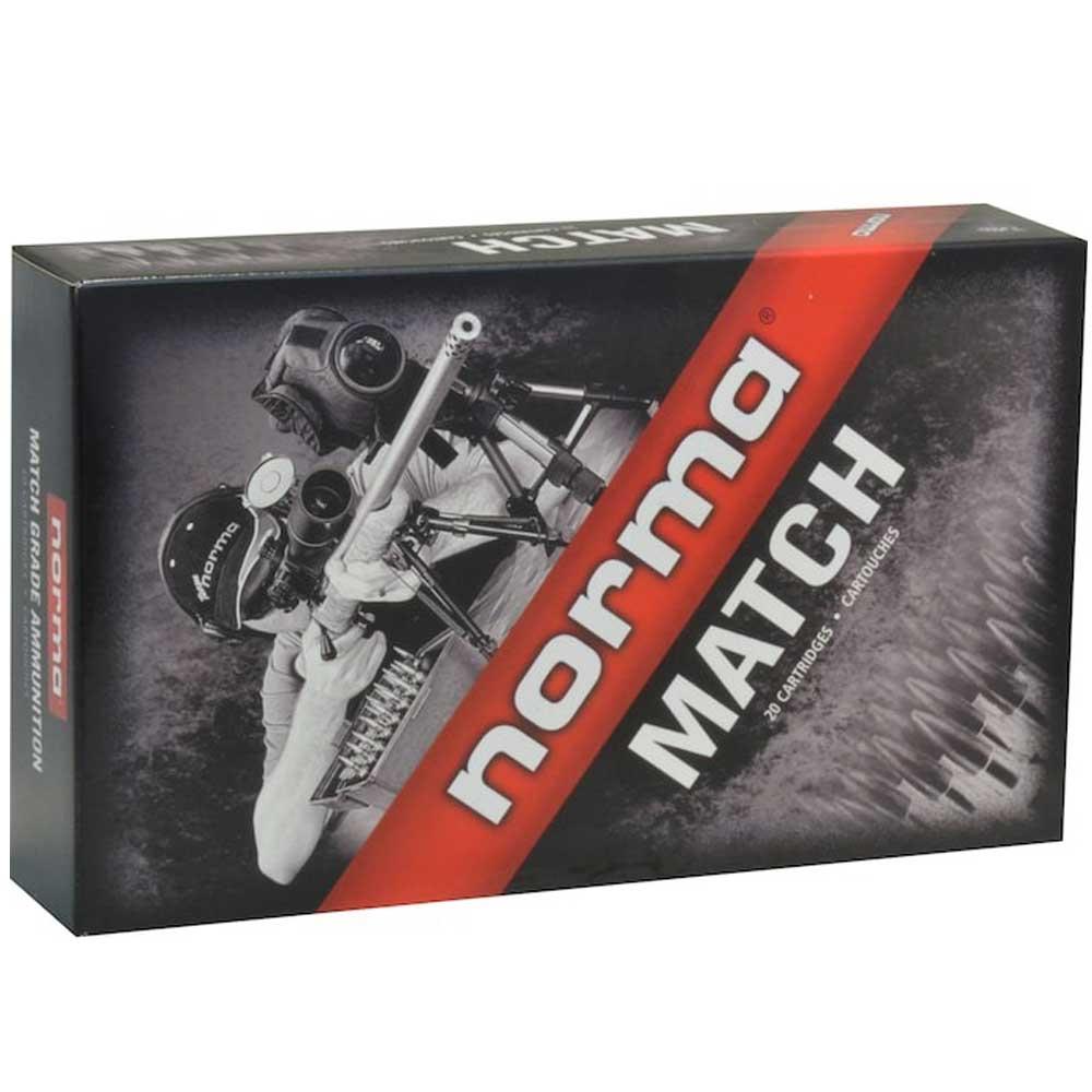 Norma Match Ammunition 338 Lapua Magnum 250 Grain Hollow Point Boat Tail, Box of 20