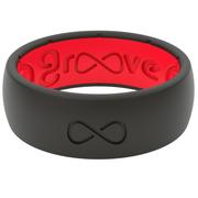 Groove Life Solid Ring, Various Sizes And Colours Black/Red
