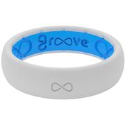 Groove Life Solid Ring, Thin, Various Sizes And Colours Snow/Blue