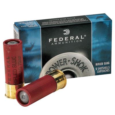 Federal Power Shok Rifled Shotgun Slugs 12 Gauge 2-3/4