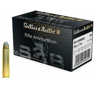 Sellier & Bellot Ammunition .30 Carbine, 110 Grain, SP - Box of 50