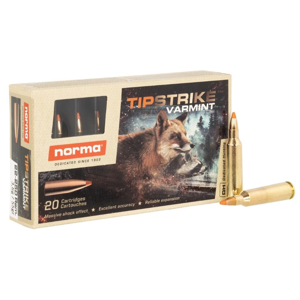 NORMA TIPSTRIKE 22-250 VARMINT 3.6G/55GR 20rd box