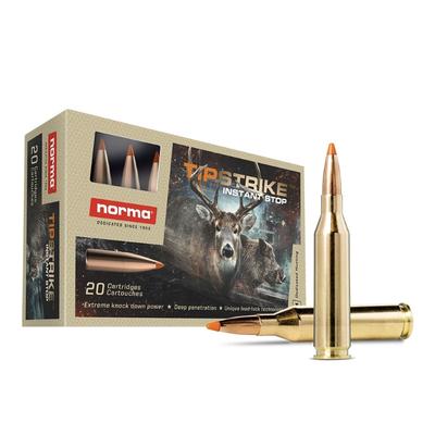 Norma TipStrike 243 Winchester Ammo 76 Grain, 20 Rnds, Polymer Tip