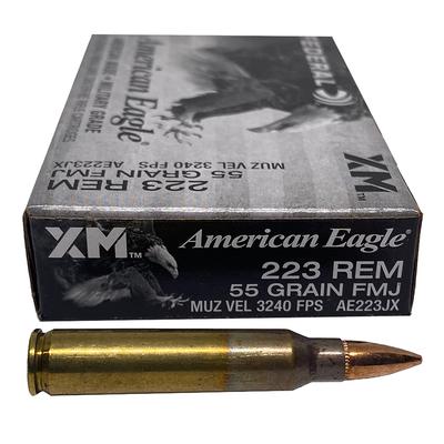 Federal American Eagle XM Tactical .223 Remington 55 Grain FMJ, Box of 20
