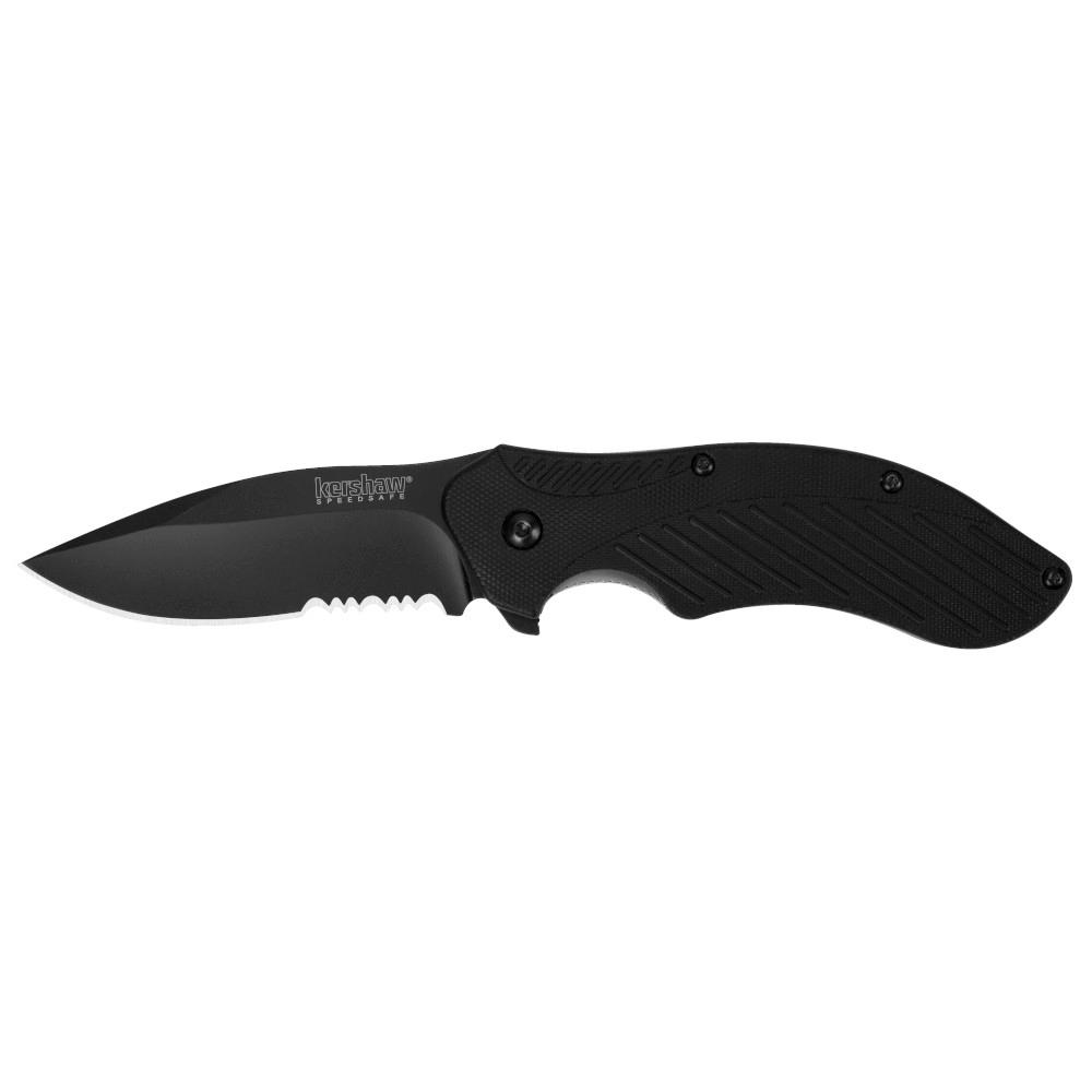 Bullseye North Kershaw Clash Folding Pocket Knife Serrated Black