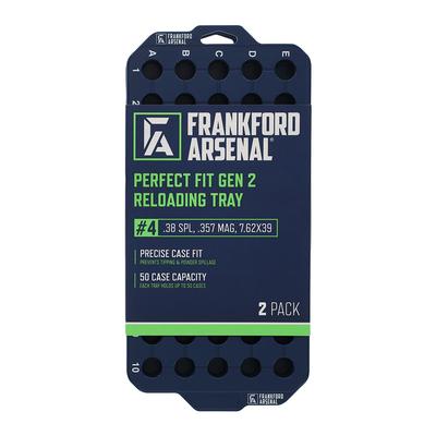 Frankford Arsenal Perfect Fit Gen 2 Reloading Trays (Tray # 4 .38 Special, .357 Magnum) - Pack Of 2