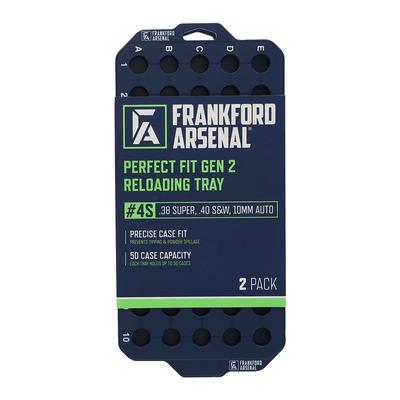 Frankford Arsenal Perfect Fit Gen 2 Reloading Trays (Tray # 4S .38 Special, .40 S&W, 10mm Auto) - Pack Of 2