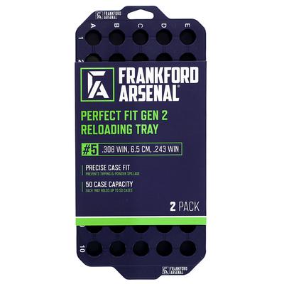 Frankford Arsenal Perfect Fit Gen 2 Reloading Trays (Tray # 5 .308 Winchester, 6.5 Creedmoor, .243 Winchester) - Pack Of 2