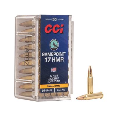 CCI Gamepoint .17 HMR 20 Grain Jacketed Soft Point - Case of 2000 Rounds