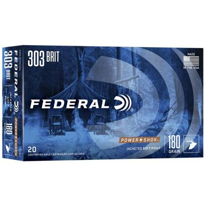 Federal Power-Shok Rifle 303 British 180 Grain