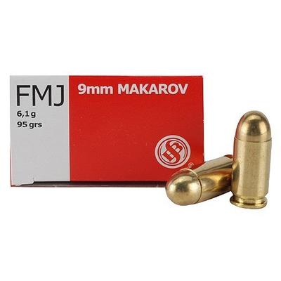 Sellier & Bellot 9mm Makarov 95 Grain FMJ - Box of 50