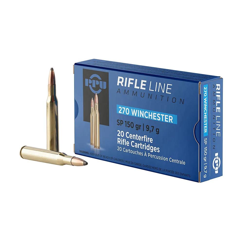 Bullseye North PPU Prvi .270 Winchester 150 Grain Soft Point Box Of 20