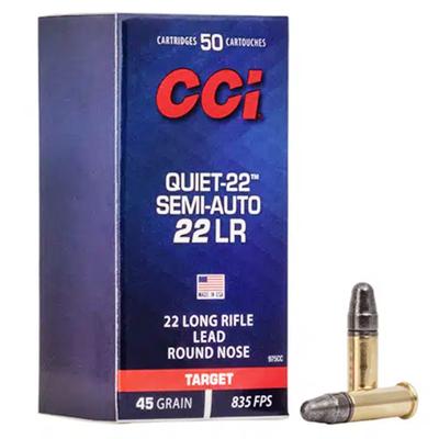 CCI Quiet-22 .22LR 45gr. LRN 500rds - SEMI-AUTO