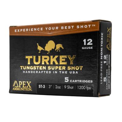  Turkey Tungsten Super Shot 12 Gauge 3? 2oz Shot #7 (5 Rounds)
