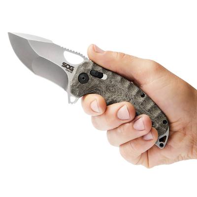 SOG - Kiku XR - Natural Linen Micarta