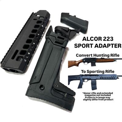 Crusader Arms AKDAS SPORT CONVERSION KIT: Stock/Grip Adapter w/ MLOK Handguard for the AKDAS Alcor 223 Hunting Rifle